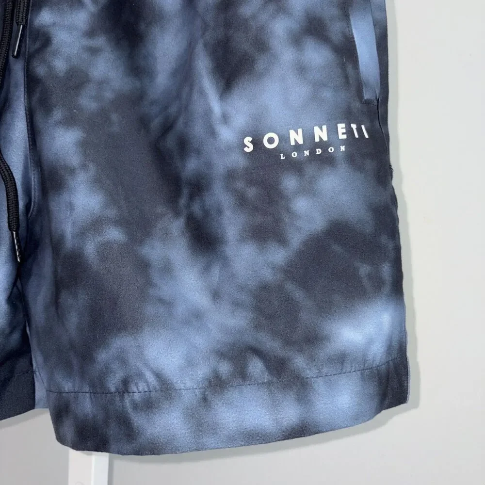Sonneti London Tie Dye Multicolor Blue Swim Shorts Men's M